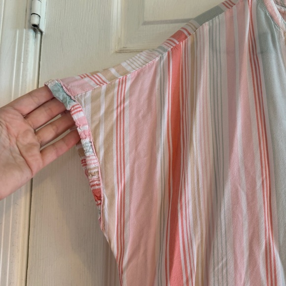 Ambrielle Pastel Pink Stripe Sleep Swim Mumu - Picture 3 of 6